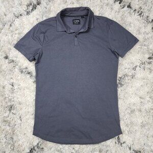 Cuts Clothing Polo Shirt Mens Small Gray Curve Hem Short Sleeve Casual Golf